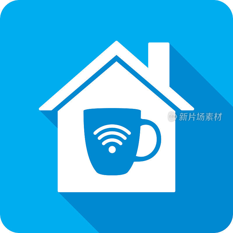 House Coffee Wifi图标剪影